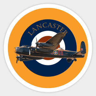 Lancaster Bomber in RAF Roundel Sticker